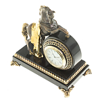 Часы настольные бронзовые с декором в виде коня Horse Stone Clock варинант исполнения - 6 | Loft Concept в Челябинске