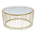 Журнальный столик с столешницей из мрамора на металлическом основании Table Vertical Planes варинант исполнения - 1 | Loft Concept в Челябинске