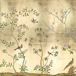 Обои ручная роспись Badminton Deep Rich Gold gilded paper варинант исполнения - 1 | Loft Concept в Челябинске