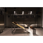 Дизайнерское кресло на металлическом каркасе с подставкой для ног Poltronova Mies Armchair варинант исполнения - 10 | Loft Concept в Челябинске