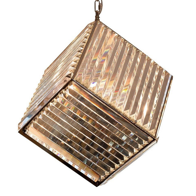 Люстра Cube Jalousie Pendant Глянцевое золото Черный Прозрачный Люстра Cube Jalousie Pendant Глянцевое золото Черный Прозрачный в Челябинске | Loft Concept
