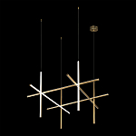 Люстра с 6-ю цилиндрическими плафонами на тонких тросах Trumpet tube варинант исполнения - 5 | Loft Concept в Челябинске