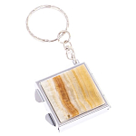 Зеркало брелок складное двухстороннее из натурального камня Оникс Silver Stone Mirrors варинант исполнения - 4 | Loft Concept в Челябинске