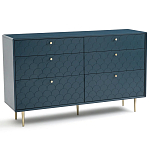 Комод с 6 выдвижными ящиками Scale Ornament Blue Chest of Drawers варинант исполнения - 2 | Loft Concept в Челябинске