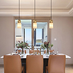 Подвесной светильник светодиодный с цилиндрическим плафоном Stone Helios варинант исполнения - 1 | Loft Concept в Челябинске