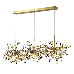 Люстра подвесная из трех частей с металлическими круглыми элементами Terzani Argent варинант исполнения - 2 | Loft Concept в Челябинске