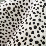Мебельная ткань Искусственный мех  белый леопард 90 см T5-3 варинант исполнения - 2 | Loft Concept в Челябинске