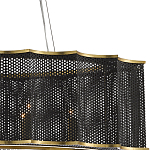 Люстра овальная в сочетании черного и золотого цвета Mesh Lighting варинант исполнения - 1 | Loft Concept в Челябинске