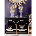 Чаша из прозрачного стекла с бронзовой подставкой и ручками Eden Garden варинант исполнения - 5 | Loft Concept в Челябинске