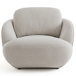 Полукруглое кресло из обивки меланж Halle Melange Armchair варинант исполнения - 3 | Loft Concept в Челябинске