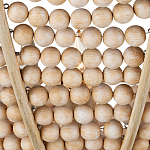 Люстра из деревянных бусин с подвесками в виде капель Wooden Beads варинант исполнения - 4 | Loft Concept в Челябинске