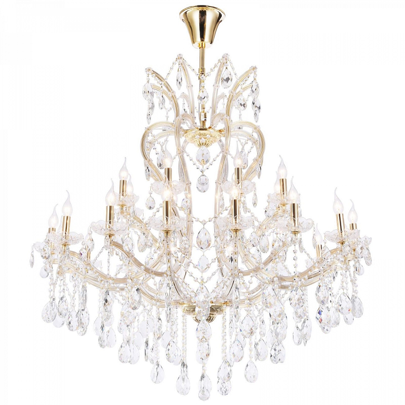 Люстра Pasquale Chandelier 24 Золотой Прозрачный Люстра Pasquale Chandelier 24 Золотой Прозрачный в Челябинске | Loft Concept