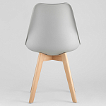 Стул с основой из пластика и мягким сиденьем Arvika Grey варинант исполнения - 5 | Loft Concept в Челябинске