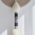 Аксессуар на стену диск из нитей Wall Decor White Thread Disc  варинант исполнения - 2 | Loft Concept в Челябинске