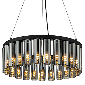 Люстра со стеклянными цилиндрическими плафонами Luminous Cylinders Smoky Round