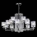 Люстра многоярусная с 15-ю цилиндрическими плафонами из стекла Laurent варинант исполнения - 2 | Loft Concept в Челябинске