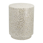 Приставной столик с рисунком из раковин устриц Bone Inlay варинант исполнения - 1 | Loft Concept в Челябинске