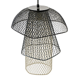 Подвесной светильник Black Grey Mesh Tube Lampshade Hanging Lamp варинант исполнения - 3 | Loft Concept в Челябинске