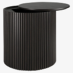 Черный приставной стол с местом для хранения Smart Textured Table варинант исполнения - 1 | Loft Concept в Челябинске