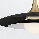 Подвесной светильник с плафоном в форме плоского купола и белой шарообразной лампой Eurofase варинант исполнения - 3 | Loft Concept в Челябинске