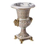 Ваза с овнами из фарфора с бронзовыми элементами Bronze Aries варинант исполнения - 2 | Loft Concept в Челябинске