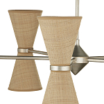 Люстра серебряного цвета с тканевыми абажурами Loft Rope Light варинант исполнения - 1 | Loft Concept в Челябинске