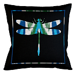 Подушка декоративная стрекоза сине-зеленая Ikat Pattern варинант исполнения - 1 | Loft Concept в Челябинске