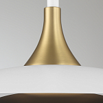 Подвесной светильник с плафоном в форме плоского купола и белой шарообразной лампой Eurofase варинант исполнения - 11 | Loft Concept в Челябинске