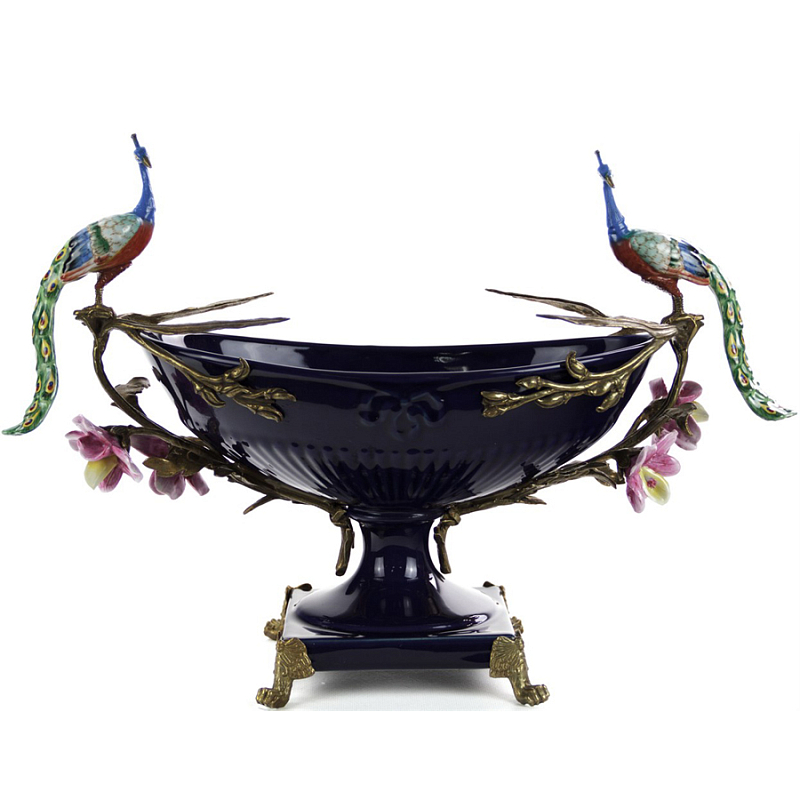 Чаша Deep Blue Peacock Bowl Сапфирово-синий Бронза Мульти Чаша Deep Blue Peacock Bowl Сапфирово-синий Бронза Мульти в Челябинске | Loft Concept