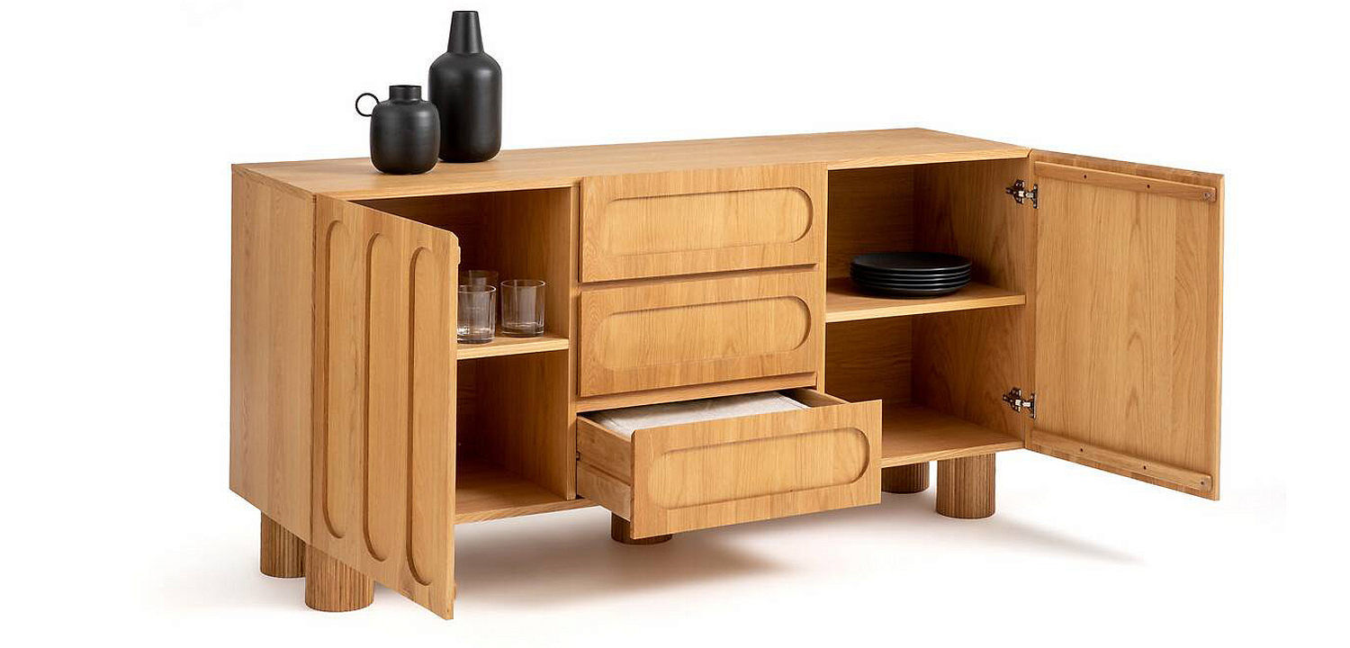 Комод Jakob Oak Chest of Drawers из массива дуба с 3-мя ящиками и 2-мя дверцами Комод Jakob Oak Chest of Drawers из массива дуба с 3-мя ящиками и 2-мя дверцами - Loft-Concept в Челябинске