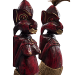 Комплект из 2-х деревянных статуэток Asmat Wooden Statuettes Dark Red варинант исполнения - 3 | Loft Concept в Челябинске