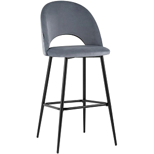 Барный Стул CLIFF Chair Серый Велюр