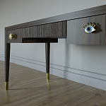 Письменный стол Elsa Dreams Walnut Шпон дерево с двумя ящиками варинант исполнения - 4 | Loft Concept в Челябинске