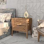 Тумба прикроватная из массива дуба с 2-мя ящиками Tasteful Furniture варинант исполнения - 3 | Loft Concept в Челябинске