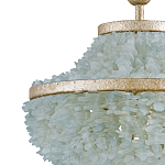 Подвесной светильник трёхъярусный с каскадом из стеклянных декоративных элементов Shining Sea Glass варинант исполнения - 1 | Loft Concept в Челябинске