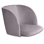 Барный стул со спинкой на 4-х деревянных ножках Сиреневый Велюр Ava Charm варинант исполнения - 2 | Loft Concept в Челябинске