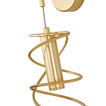 Бра светодиодное из металла со спиральным декоративным элементом золотое Metal Spiral варинант исполнения - 2 | Loft Concept в Челябинске