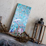 Постер на холсте в стиле шинуазри с изображением сада Chinoiserie Gazebo in the Imperial Garden Poster варинант исполнения - 2 | Loft Concept в Челябинске