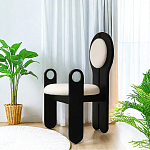 Стул черный из дерева с круглой спинкой Chair in Neoclassical Style варинант исполнения - 1 | Loft Concept в Челябинске