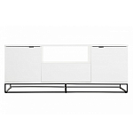 ТВ-тумба белая с  2-мя дверцами и ящиком Strict Lines варинант исполнения - 2 | Loft Concept в Челябинске