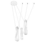 Подвесной светильник белого цвета с 3-мя изогнутыми плафонами Flow Loop варинант исполнения - 4 | Loft Concept в Челябинске