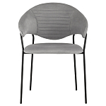 Серый стул с обивкой из искусственной замши Alexis варинант исполнения - 2 | Loft Concept в Челябинске