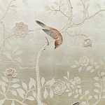 Обои ручная роспись Temple Newsam White Gold gilded silk варинант исполнения - 6 | Loft Concept в Челябинске