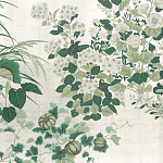 Обои ручная роспись Uki Hana Original Colourway on 12 Carat White Gold gilded paper варинант исполнения - 2 | Loft Concept в Челябинске