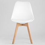 Стул с основой из пластика и мягким сиденьем Arvika White варинант исполнения - 2 | Loft Concept в Челябинске