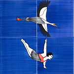 Плитка с узором Аист варинант исполнения - 1 | Loft Concept в Челябинске