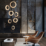 Подвесной светильник в форме кольца Cryptocrystalline Stone варинант исполнения - 5 | Loft Concept в Челябинске