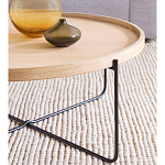 Журнальный стол с круглой деревянной столешницей Urban Style Space варинант исполнения - 3 | Loft Concept в Челябинске