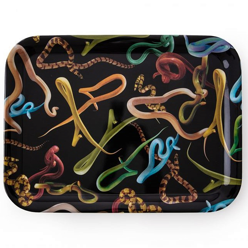 Поднос Seletti Snakes Черный Мульти Поднос Seletti Snakes Черный Мульти в Челябинске | Loft Concept