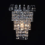 Бра настенное цвета хром с прозрачными квадратными хрустальными подвесками Crystal Regena варинант исполнения - 2 | Loft Concept в Челябинске